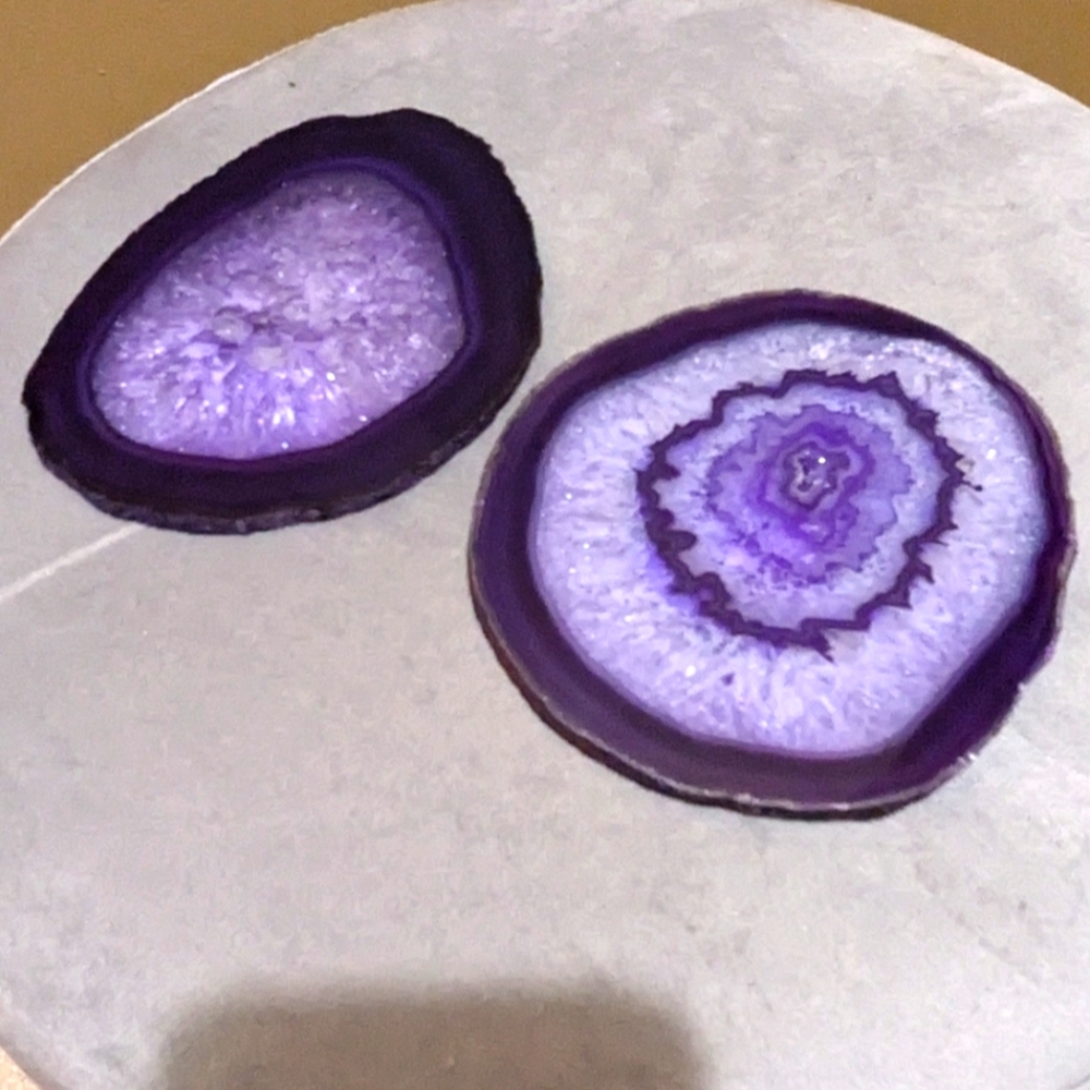 Purple Agate Coasters